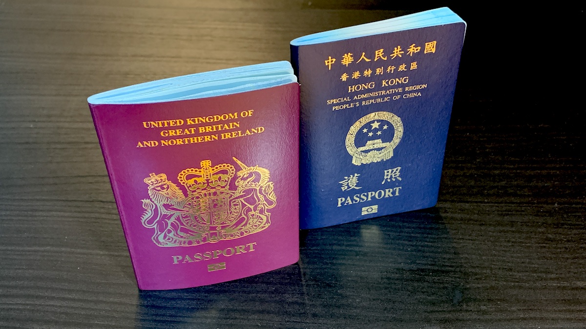 hong kong passport to china