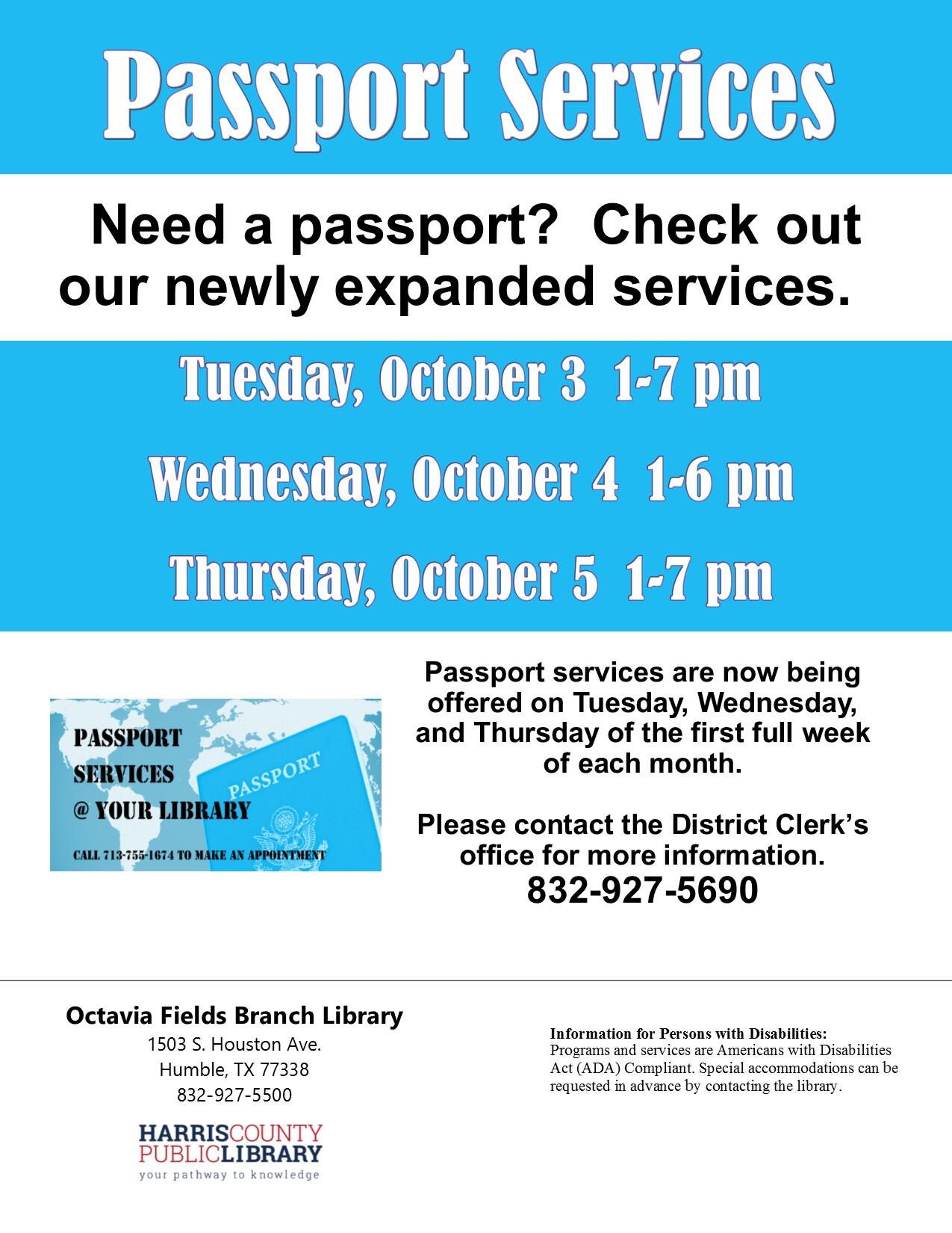 houston library passport appointment