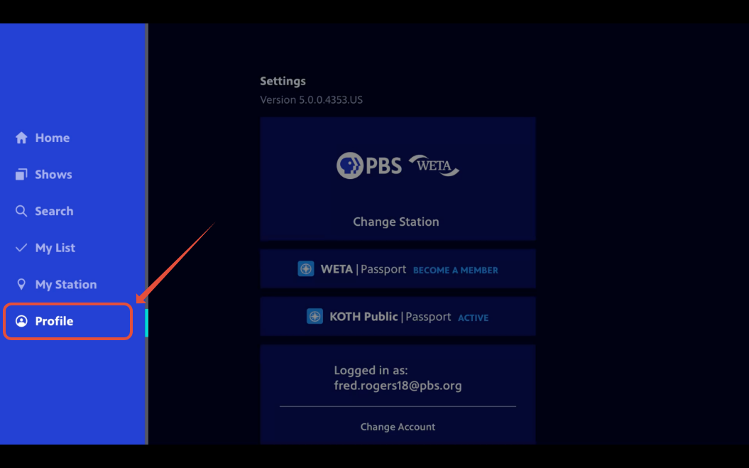 how do i access pbs passport on my tv