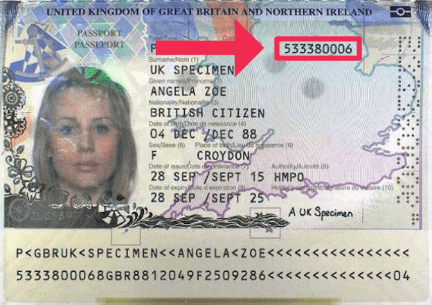 how many numbers are in a passport