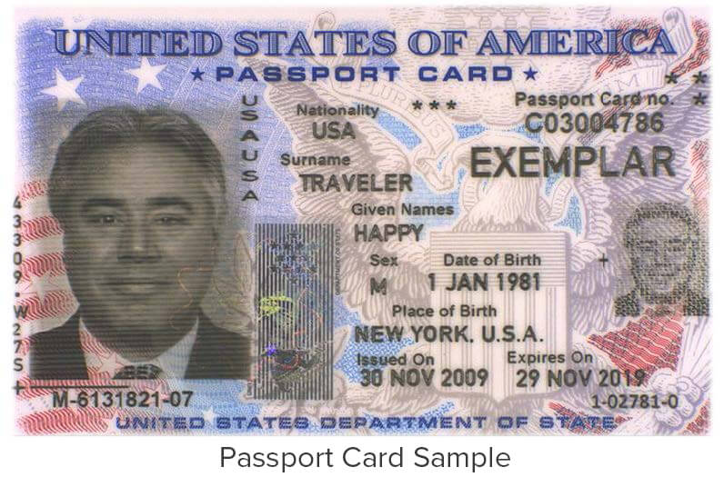 how much is the us passport card