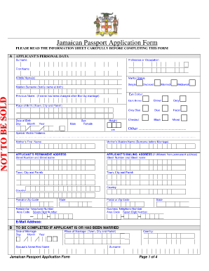 how much to renew a passport in jamaica