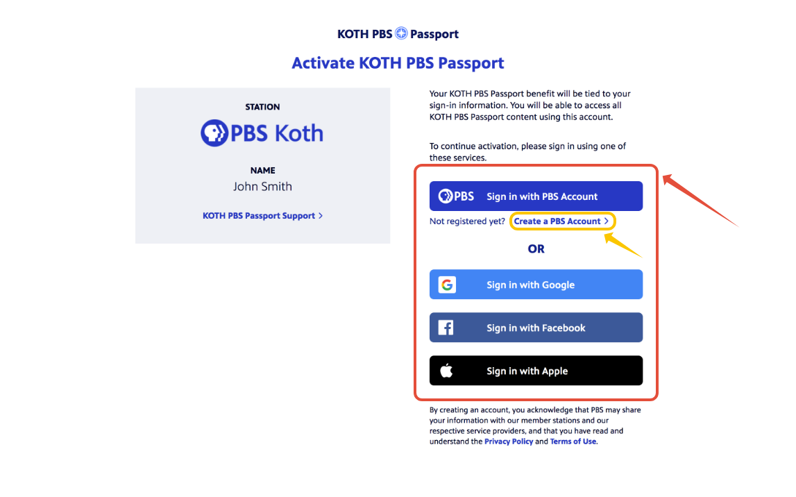 how to access pbs passport