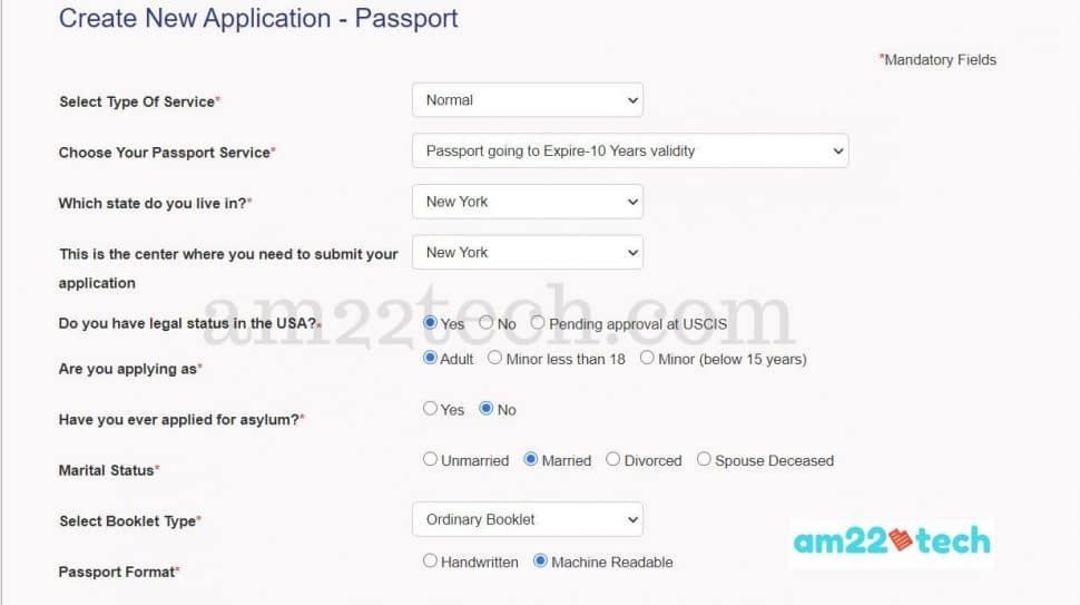 how to apply for indian passport from usa