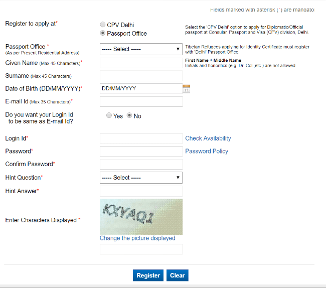 how to apply for passport in india