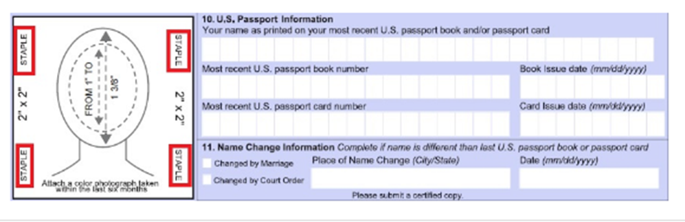 how to attach photo to passport application