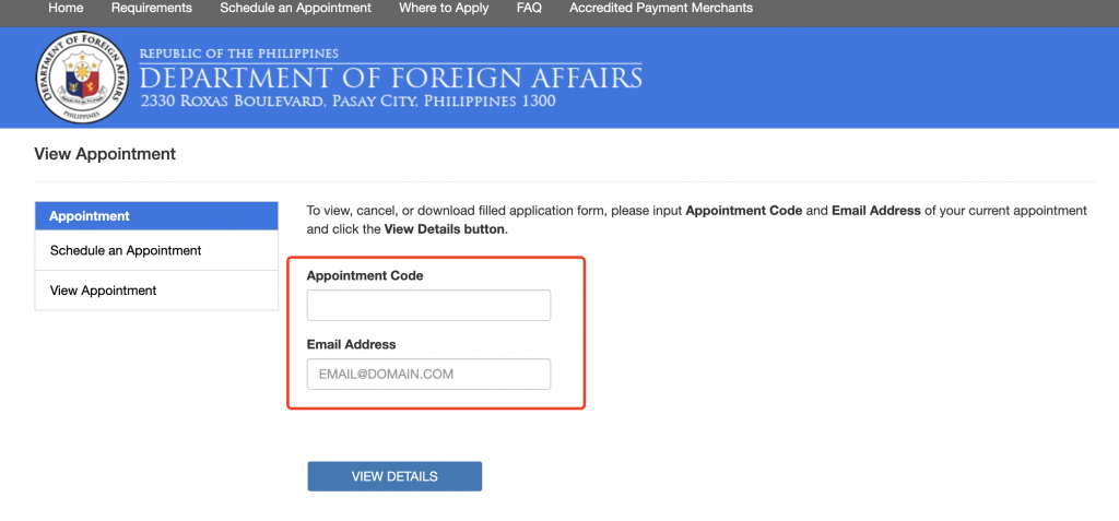 how to cancel appointment passport