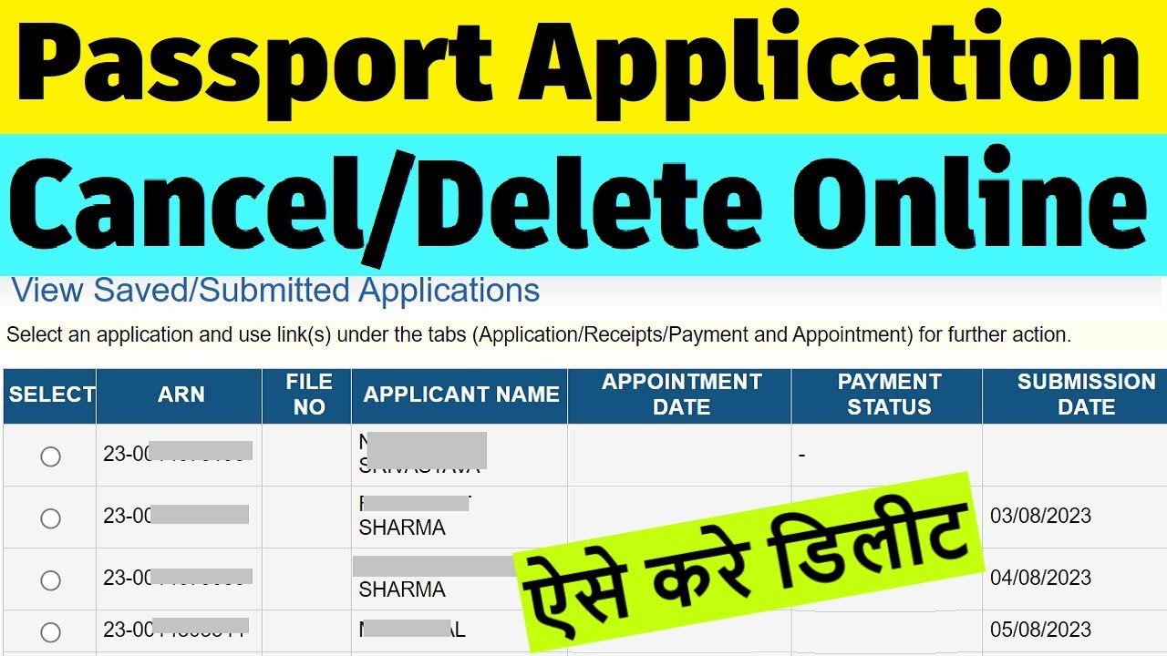 how to cancel passport application