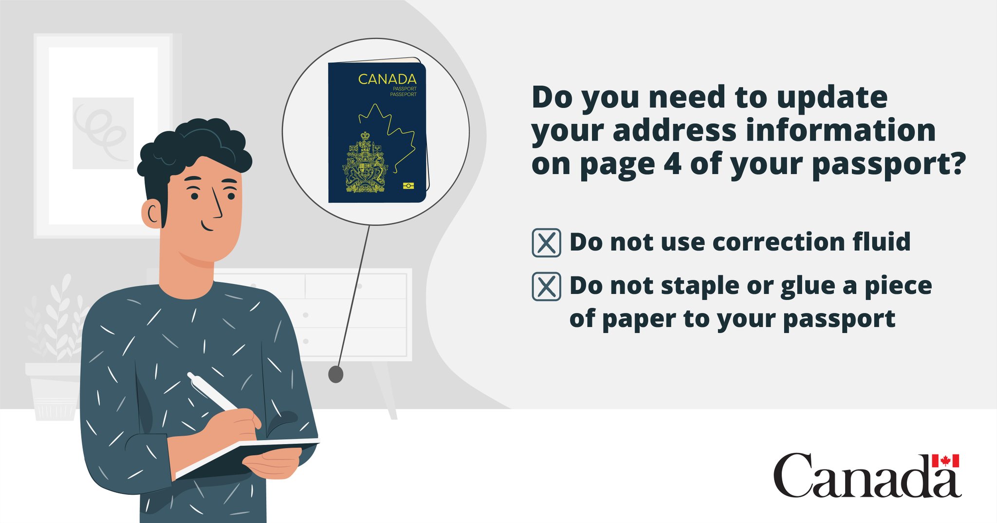 how to change the address on passport