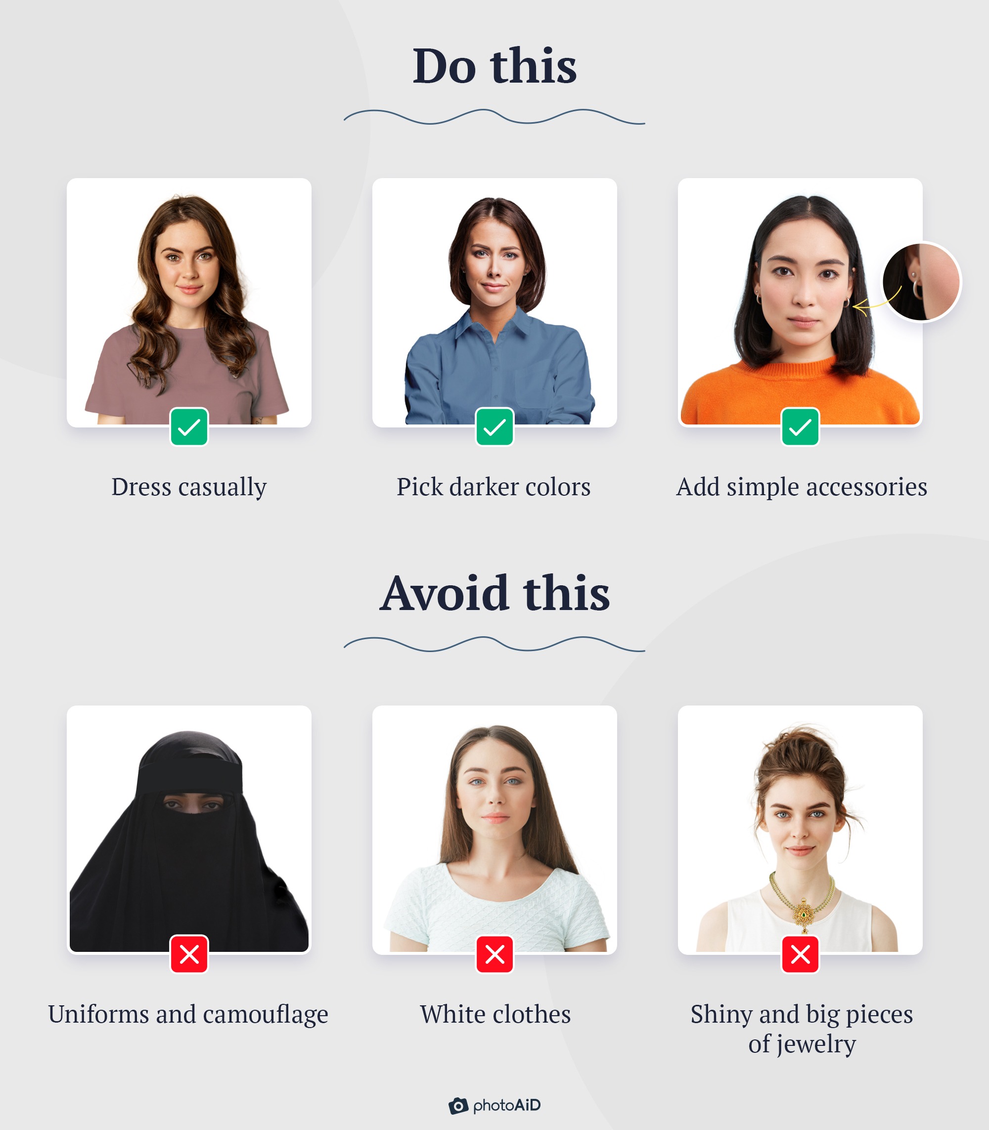 how to dress for a passport photo