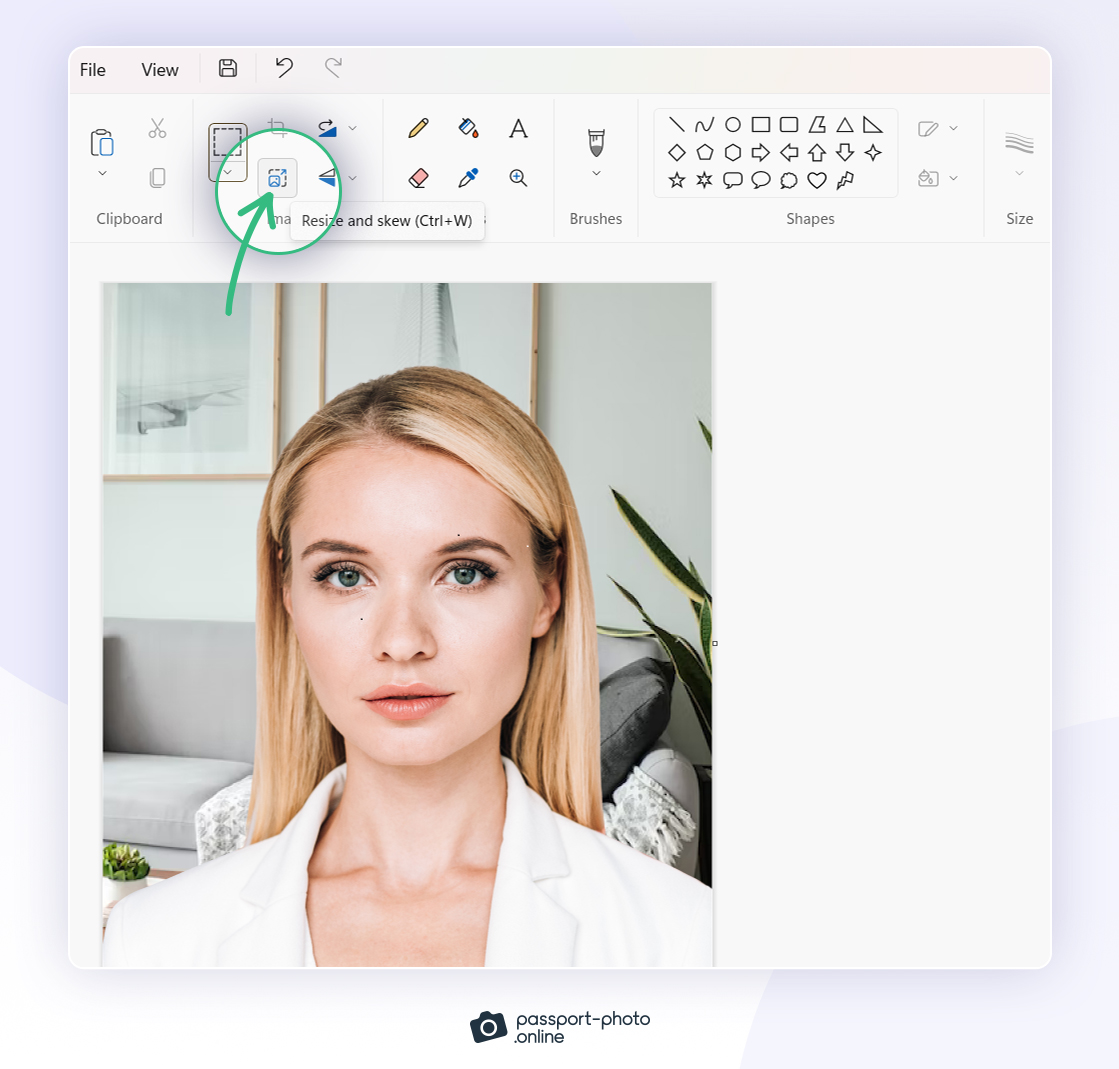 how to edit passport size photo