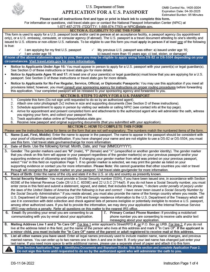 how to file for passport