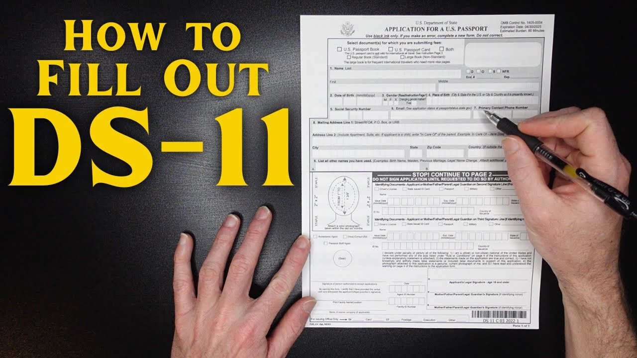 how to fill out a application for a us passport