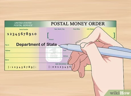 how to fill out a check for passport