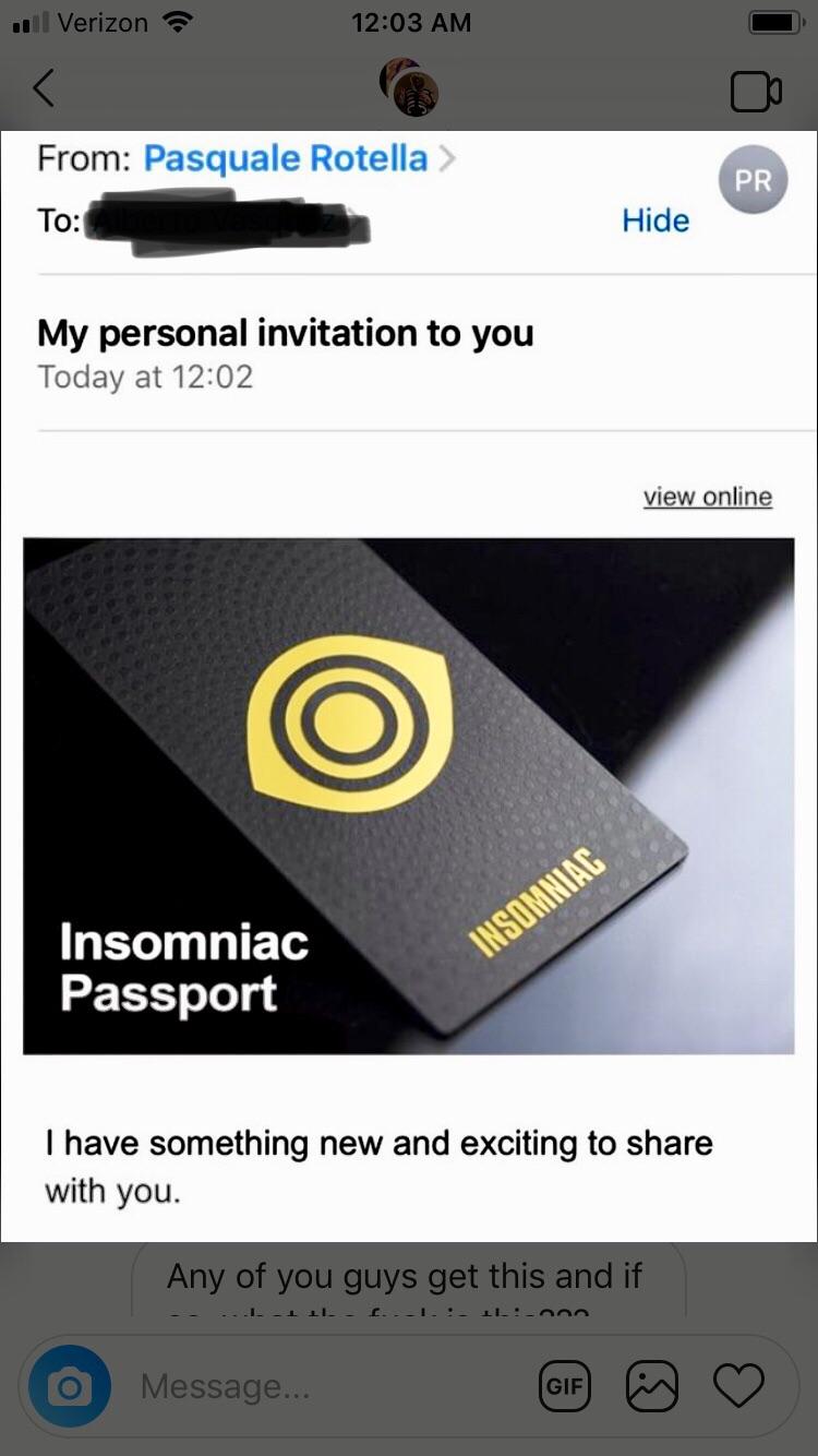 how to get insomniac passport