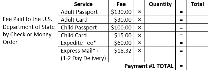 how to pay for passport fee