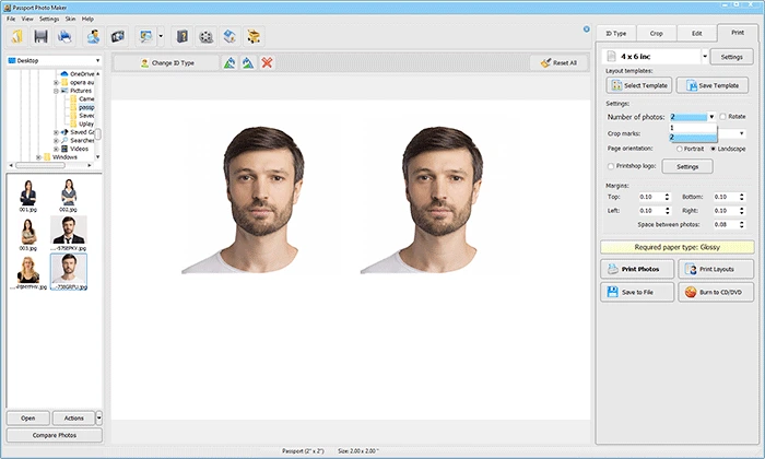 how to print a passport photo 2x2