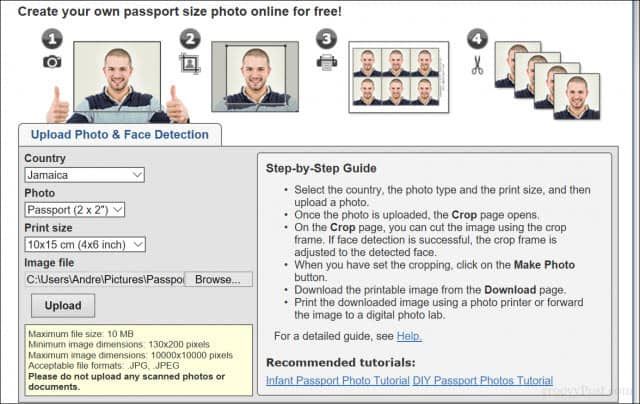 how to print a passport photo