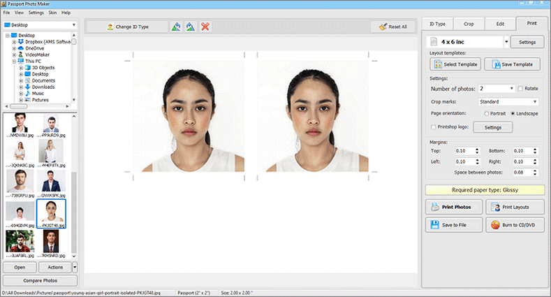 how to print passport photo