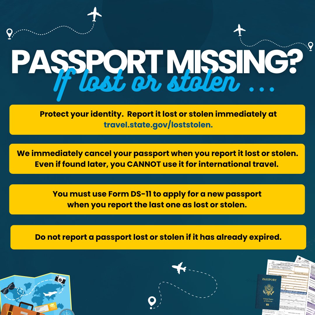 how to report a stolen passport