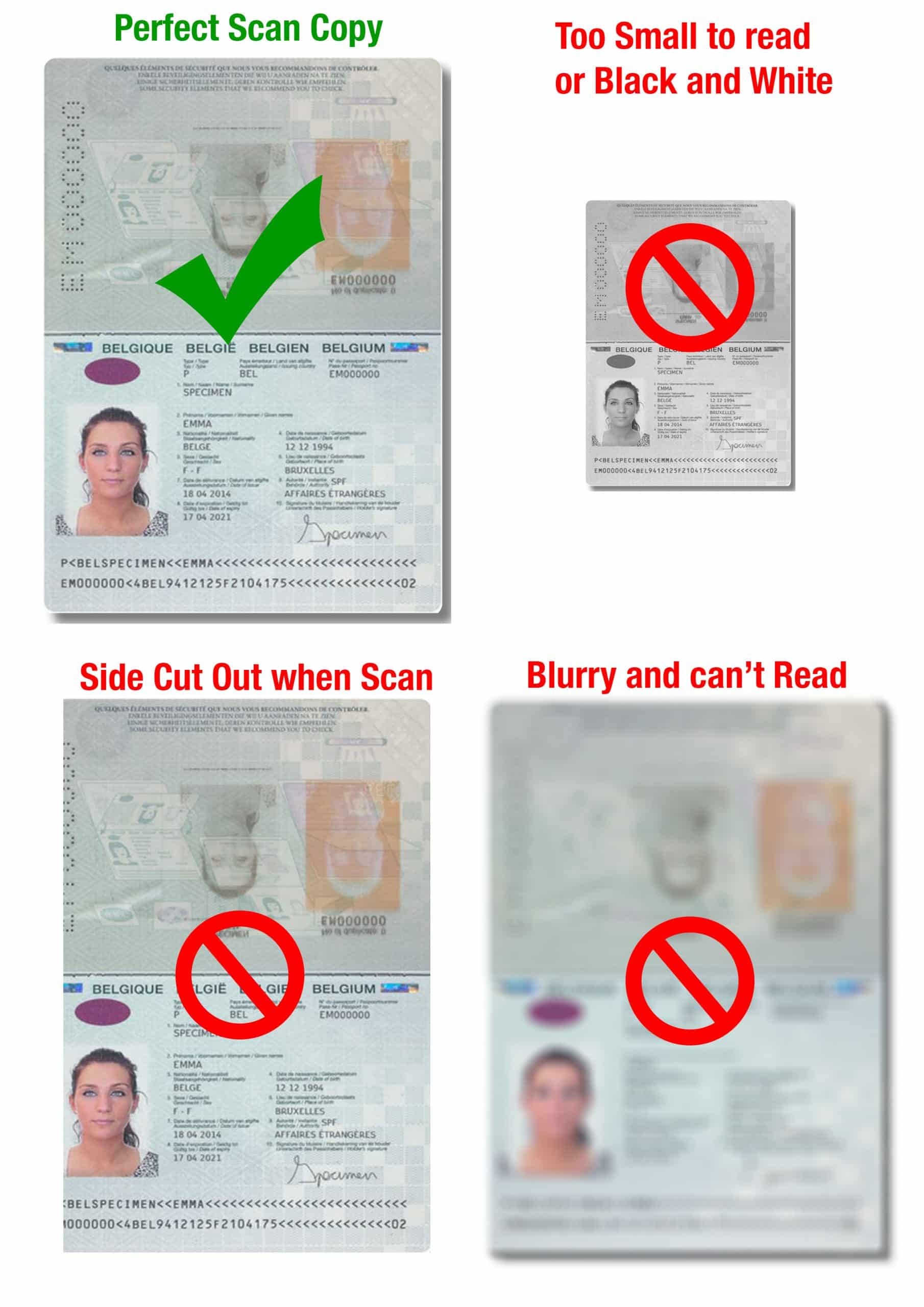 how to scan a passport photo