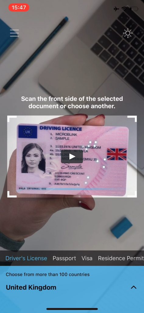 how to scan passport on iphone