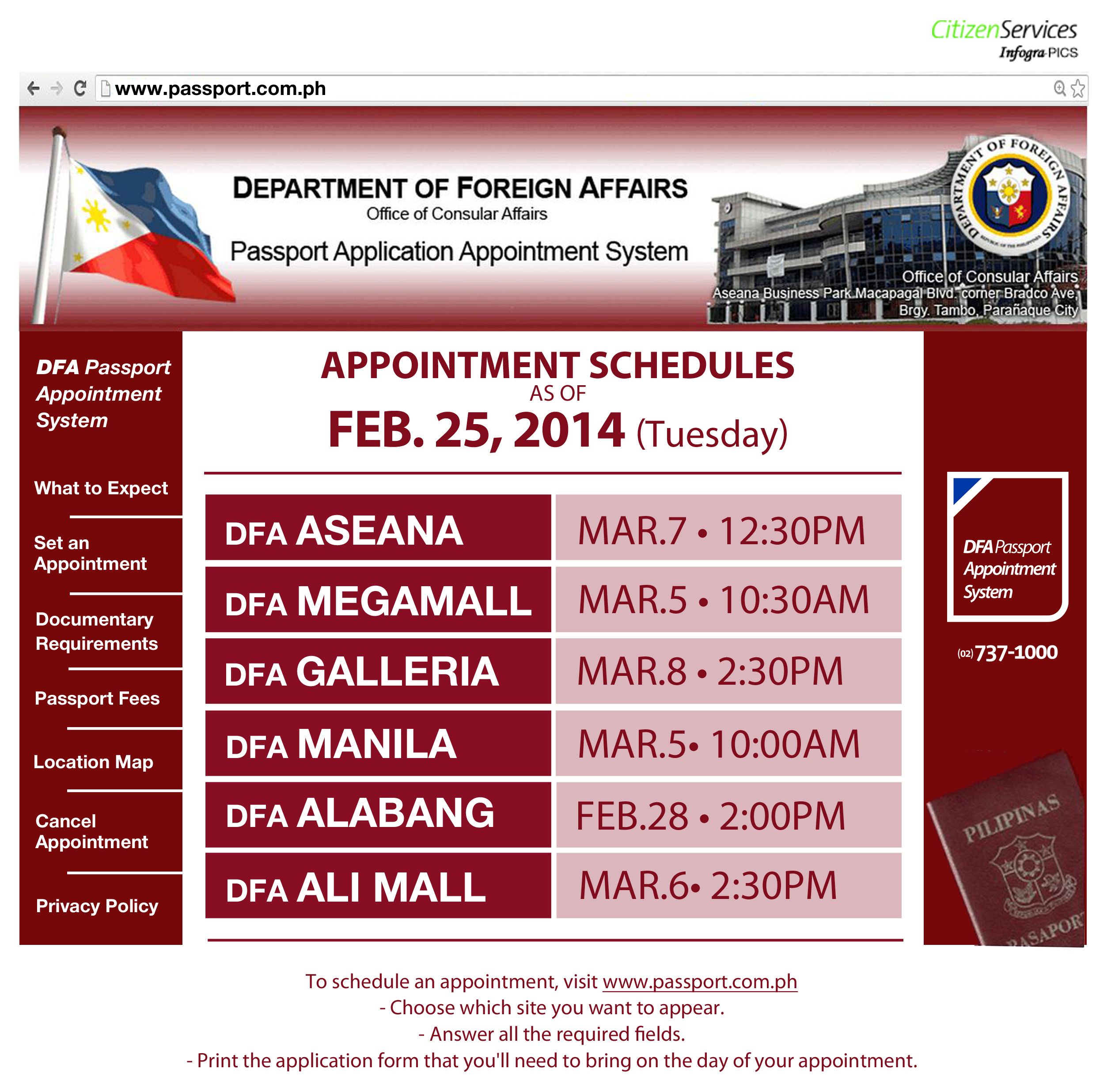 how to schedule passport appointment