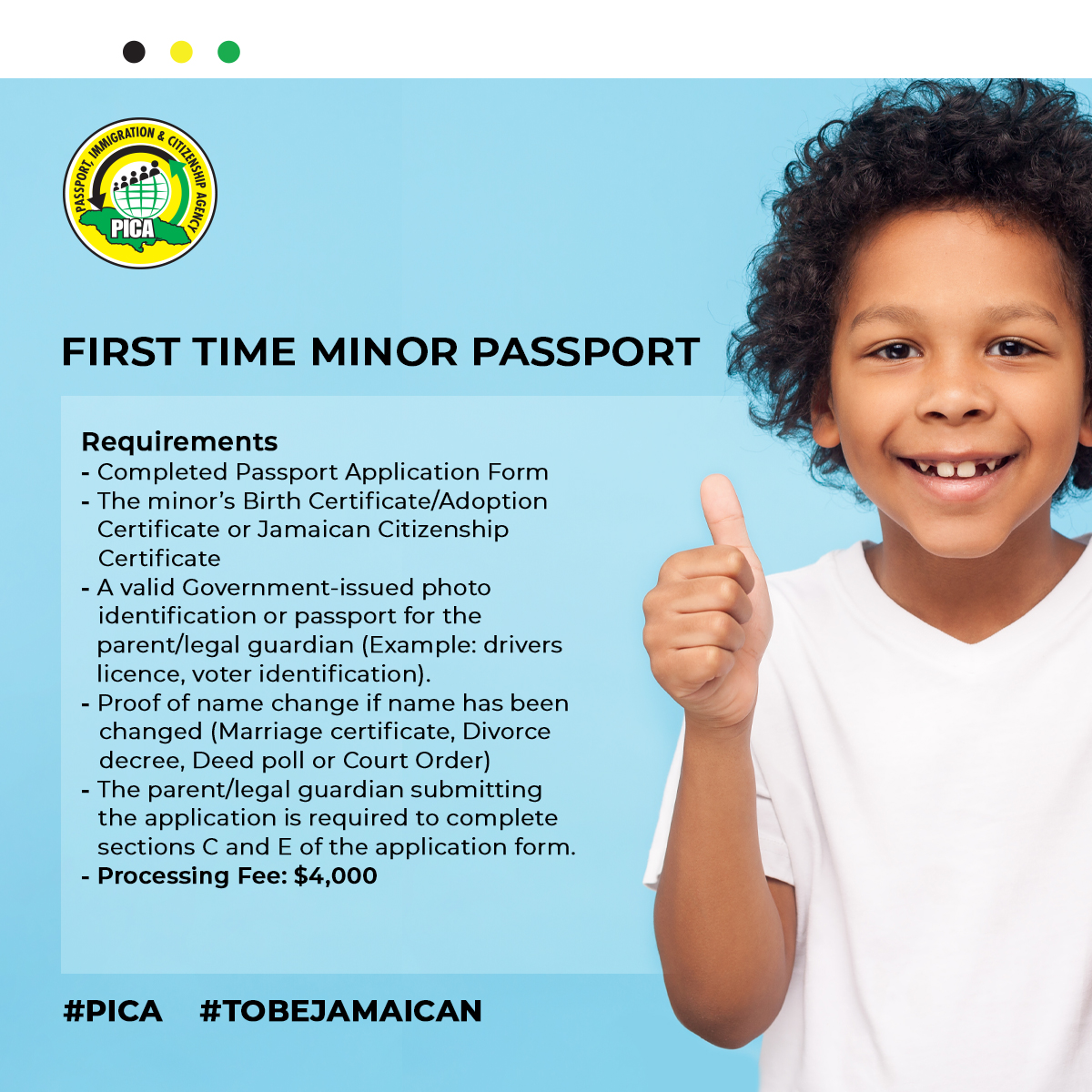 how to sign passport for minor