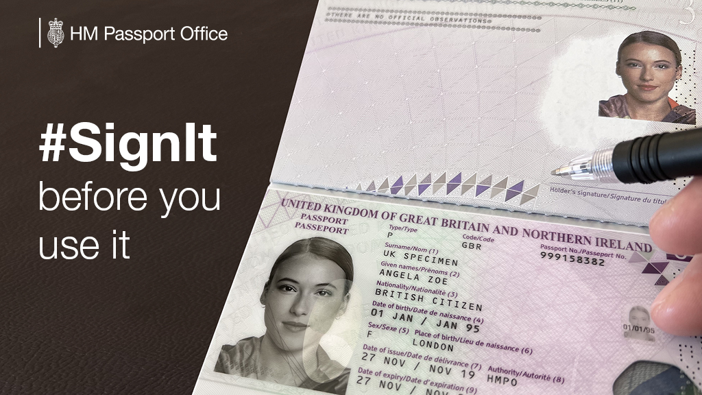 how to sign your passport