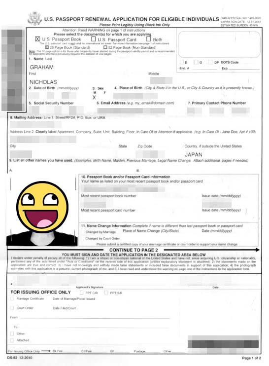 how to staple passport photo to application