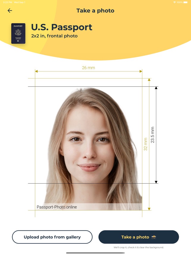 how to take a 2x2 passport photo on iphone