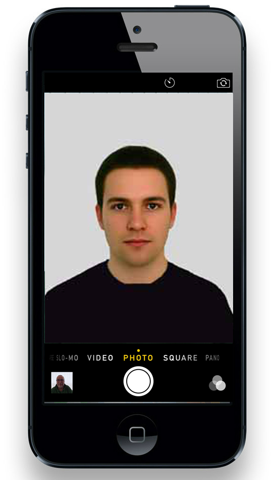 how to take a passport size photo on iphone