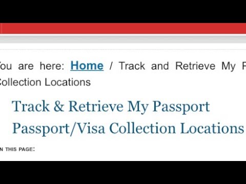 how to track my passport status