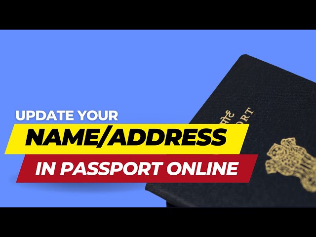 how to update address on passport