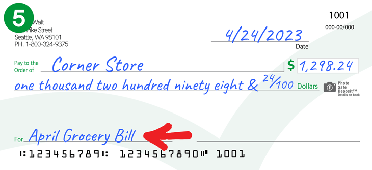 how to write a check for passport