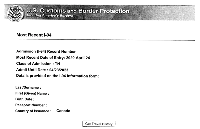 i94 number on passport