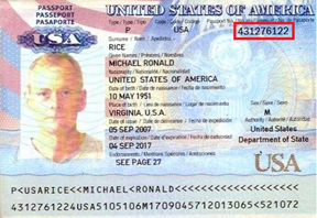 id number on passport