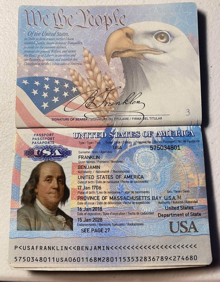 image of a us passport