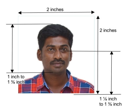 india passport photo size