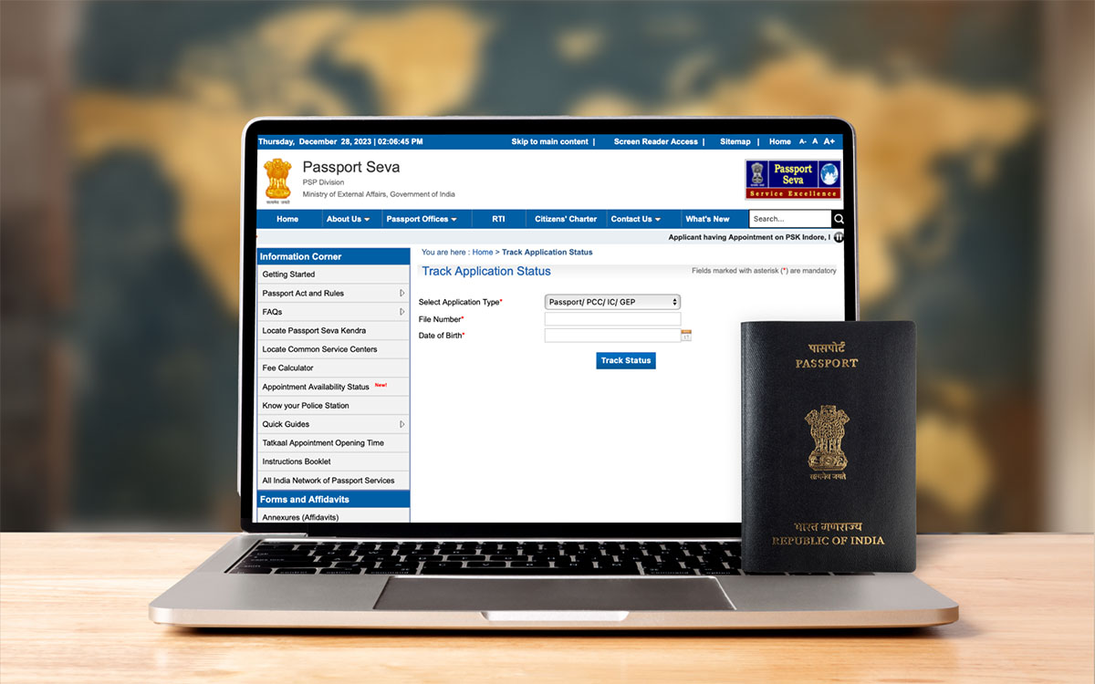 india passport tracking