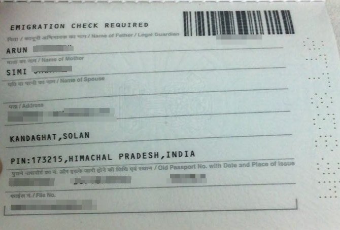 indian ecr passport