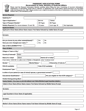 indian passport file number