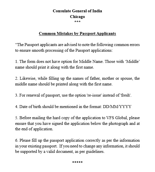 indian passport renewal chicago