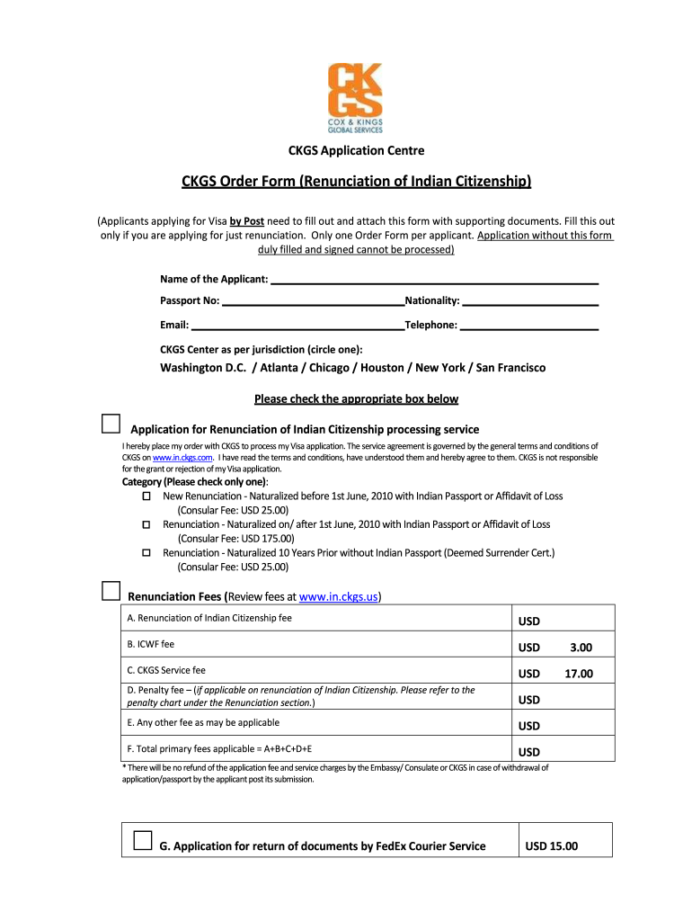 indian passport renunciation checklist