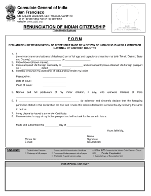 indian passport renunciation process