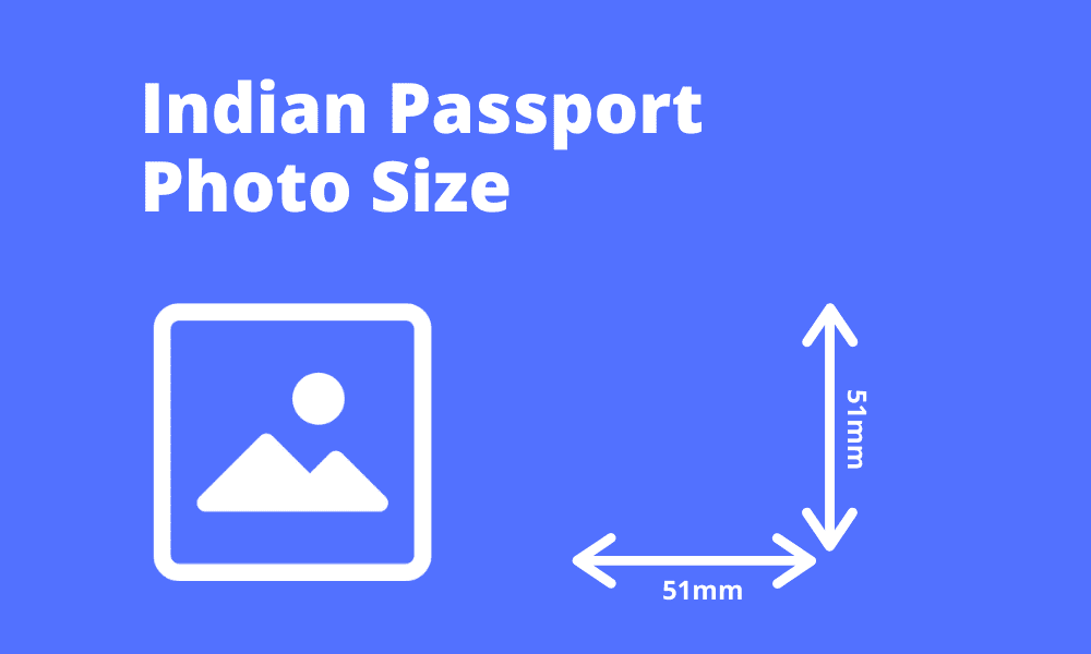 indian passport size photo size