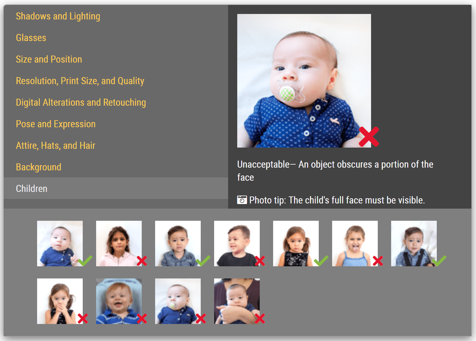 infant passport photos