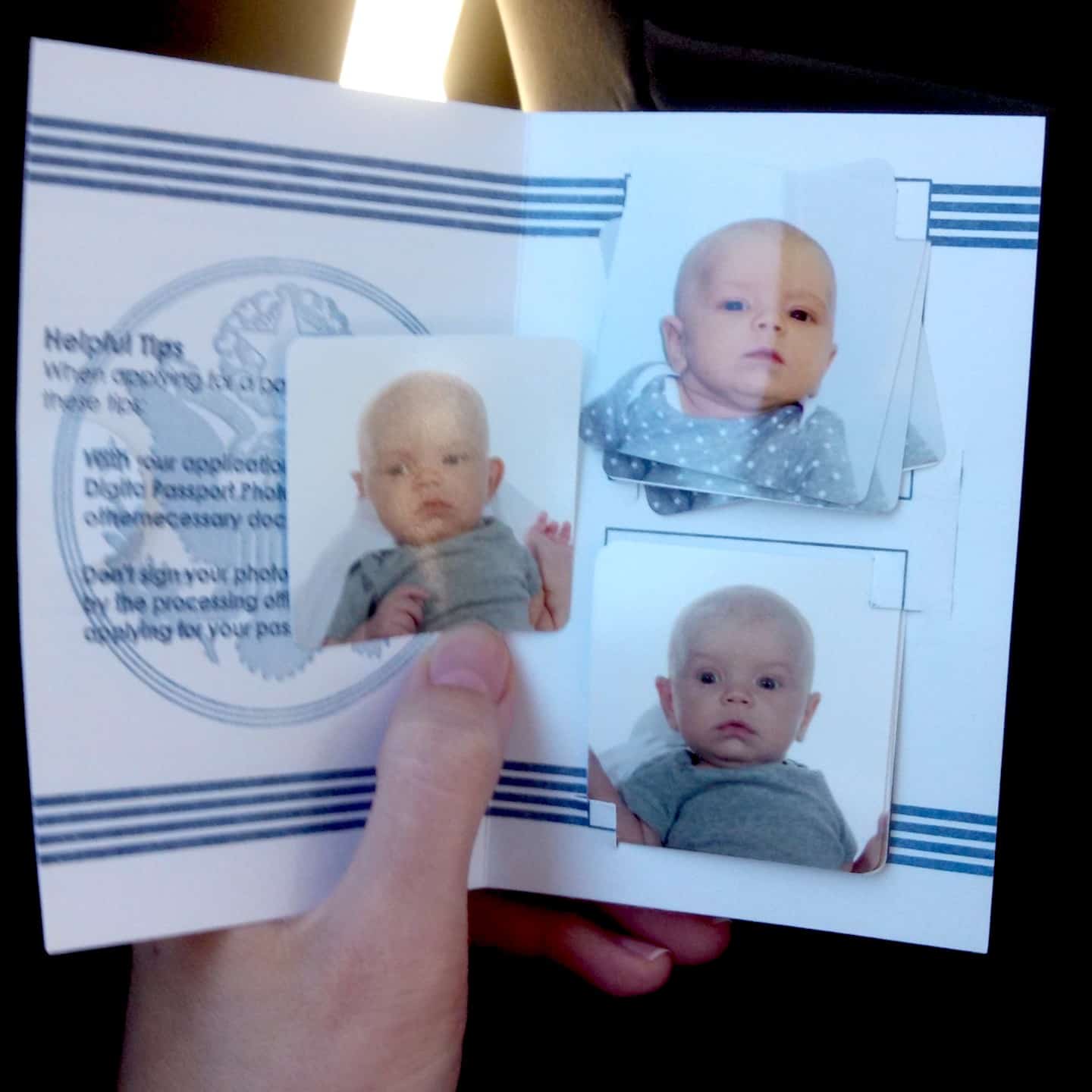 infant passport picture