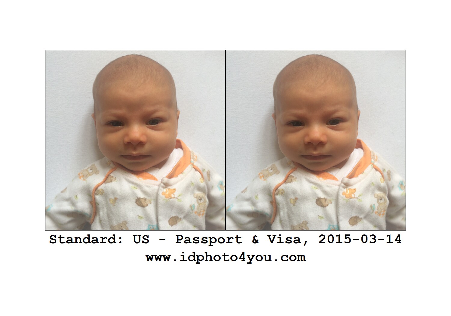 infant us passport photo