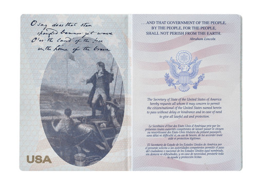 inside of american passport